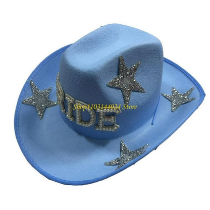 N5KE Chapéu Panamá Brilhante com Tachas e Strass, Chapéu de Festa para Mulheres, Fantasia de Noiva, Ornamento Decorativo de Cristal