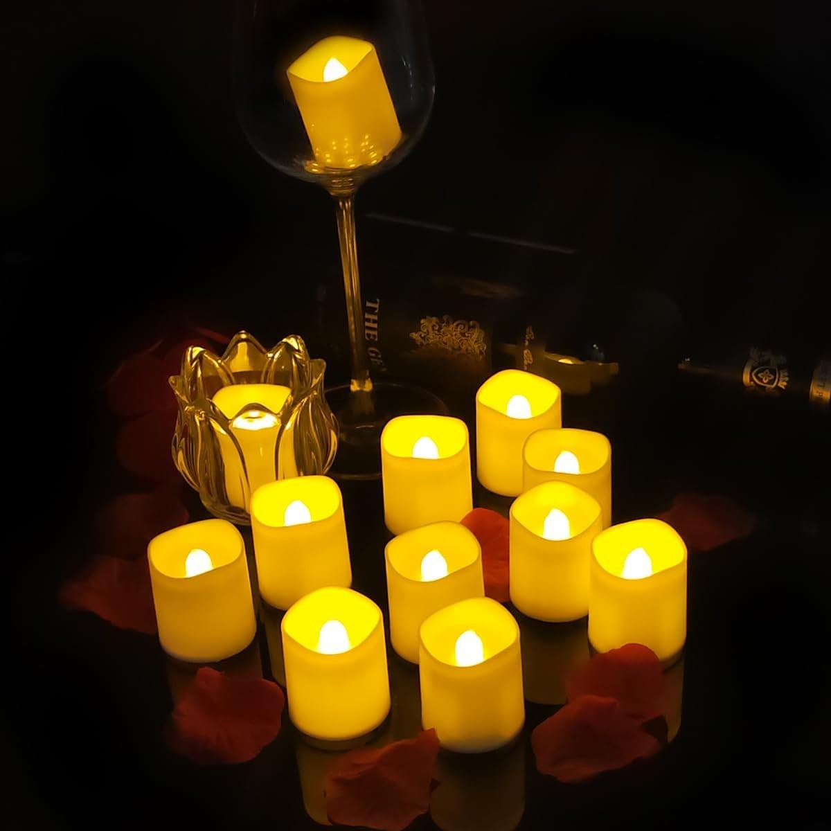 Flameless LED Candle Lights Creative Wishing Led Tea Lamp Warm White Halloween Wedding Christmas Decoration Candle Light