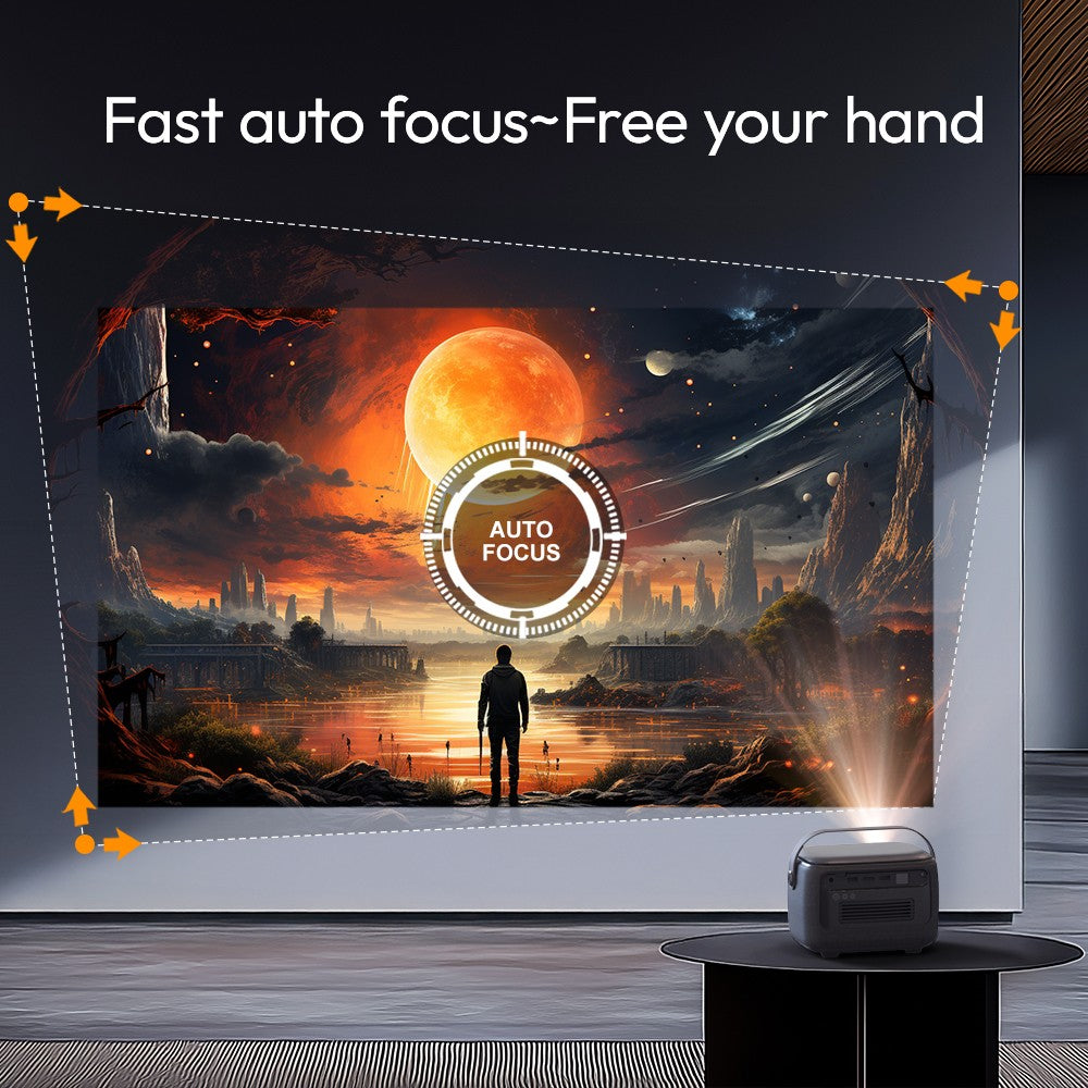 Mini Projetor BYINTEK R20 Max 4K DLP Smart WiFi Android 11.0 LED 1080P Projetores de Cinema em Casa ao Ar Livre Com Bateria de 15600mAh