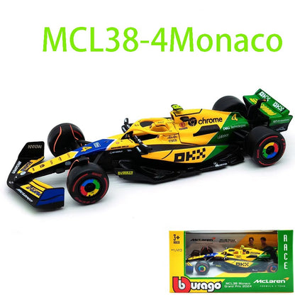 2025 MCL39 Bburago 1:43 Mclaren Mcl38 Monaco MI Grande Prêmio F1 Liga Miniatura Modelo Diecast #4 #81 Lando Norris ?Miniatura de Carro de Brinquedo
