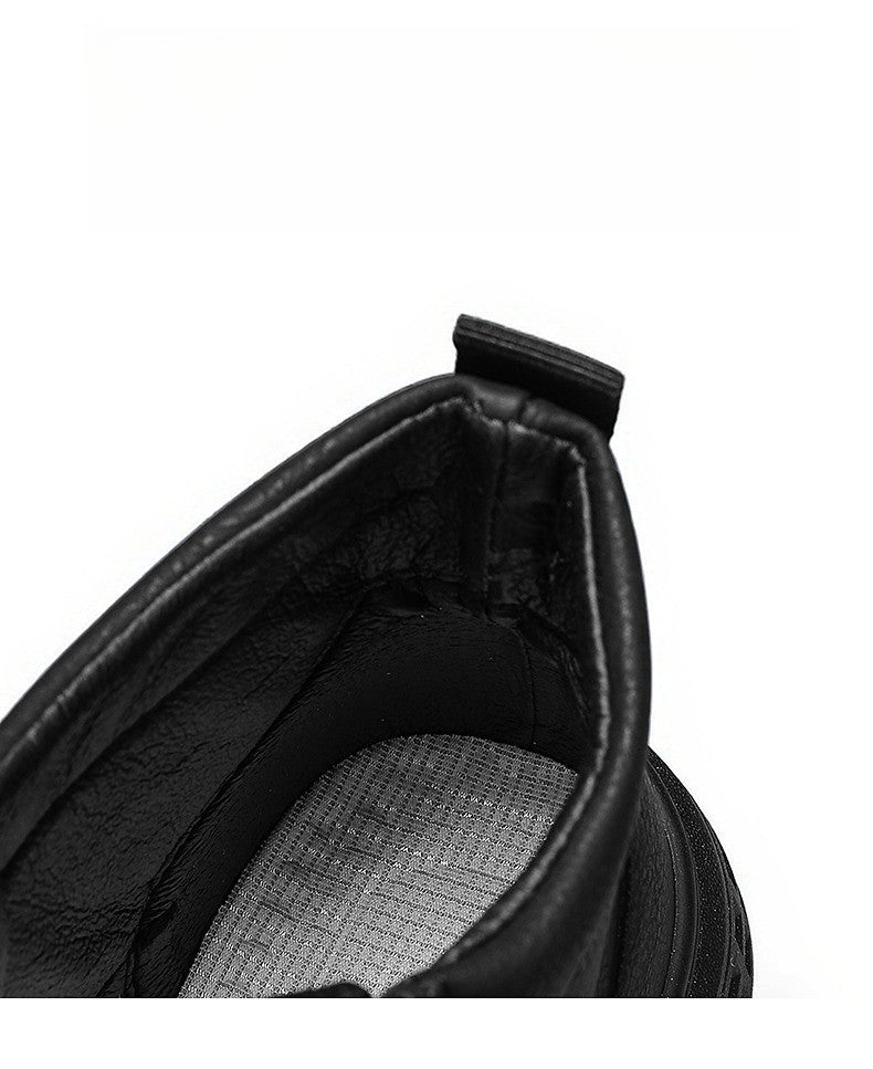 Leather Men Ankle Boots Fashion comfortable Men Sneakers Luxury British style High Top Shoes Men Platform Casual Shoes 2025 New