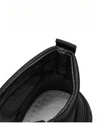 Leather Men Ankle Boots Fashion comfortable Men Sneakers Luxury British style High Top Shoes Men Platform Casual Shoes 2025 New