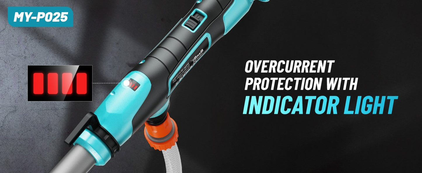 Seesii Cordless Stick Water Transfer Pump Handheld Portable Utility Sump Pump 3/4" Outlet for Pool/Garden/Pond/RV/Boat Draining