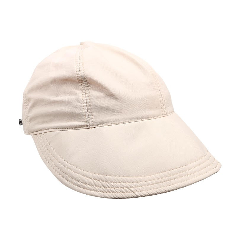 Chapéu de pescador feminino de verão com aba larga, chapéu de sol dobrável e portátil para meninas, chapéu de sol simples ajustável para proteção solar ao ar livre