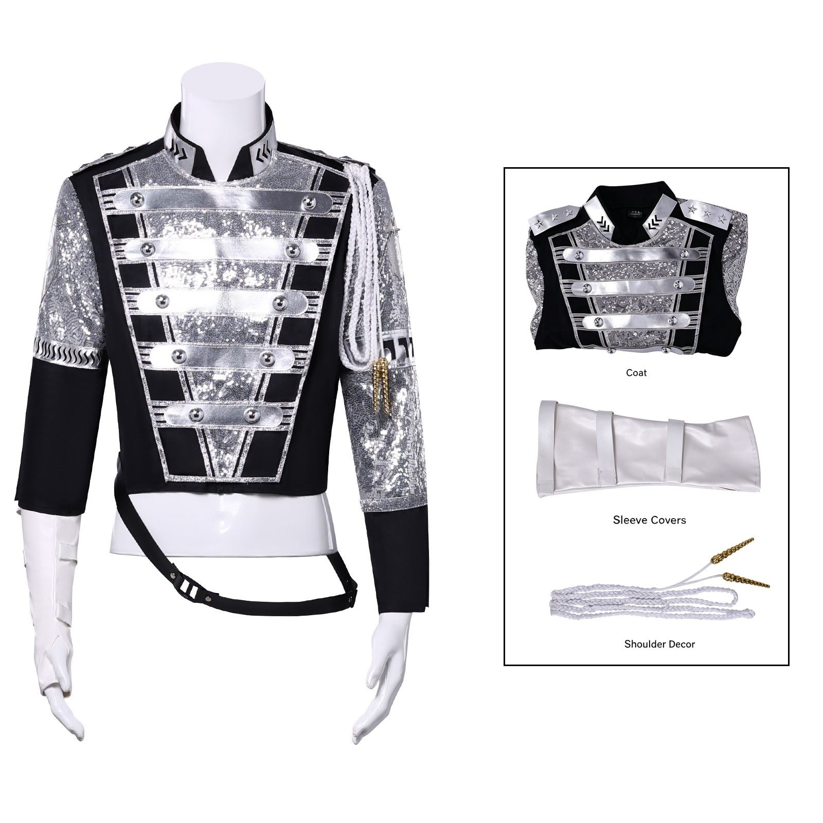 Punk Rock Michael Jackson Germany Military Cool Gaorgeous Teaser Jacket Outerwear for Collection costume