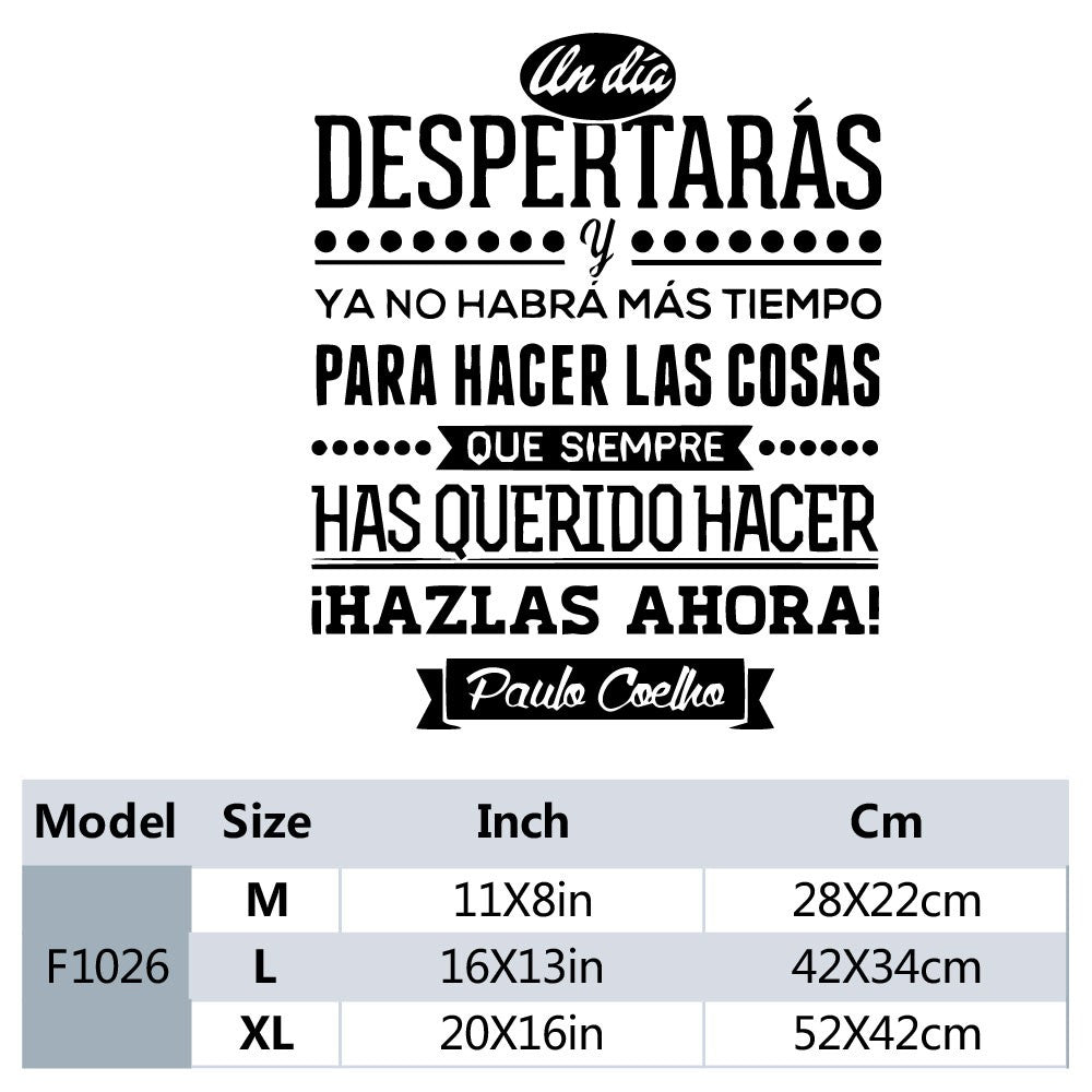 1 pc new Spanish sentence Wall Sticker Removable Wall Stickers Diy Wallpaper For Baby's Rooms Removable Decor Wall Decals