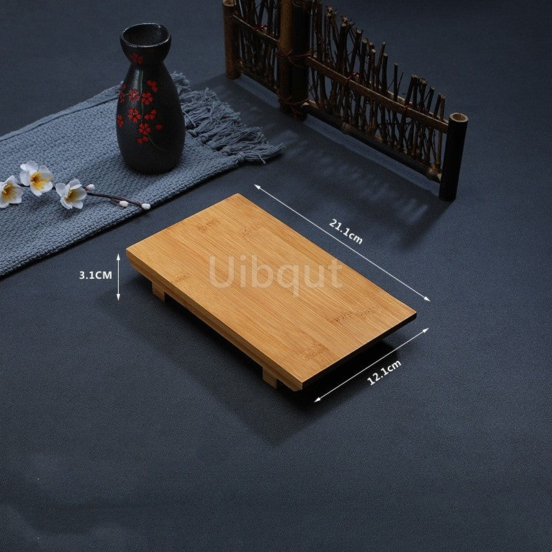 Bamboo Sushi Board boat plate Rectangular Platform Cooking Sashimi basin Japanese Korean Cuisine Tableware Serving Plate Tray