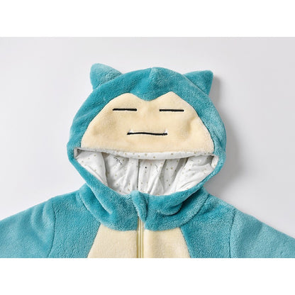 Pokemon Pikachu Snorlax Baby Clothes  Baby Jumpsuit Pajamas Newborn Bodysuit 0-3 Years Old Cosplay Costume Hooded Onesie