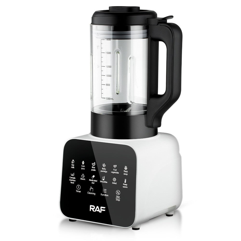 Liquidificador Multifuncional RAF Padrão UE 1.8L Espremedor Automático de Frutas e Vegetais com Copo de Vidro Eletrodoméstico de Cozinha