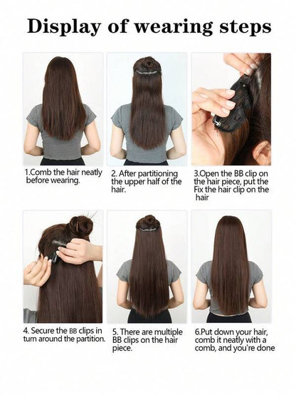 Long Straight Hair Extension 8 PCS Clip In Hair Extensions Brazilian For Women Colored 613 Blonde Clips In Hair Extensions P4/27