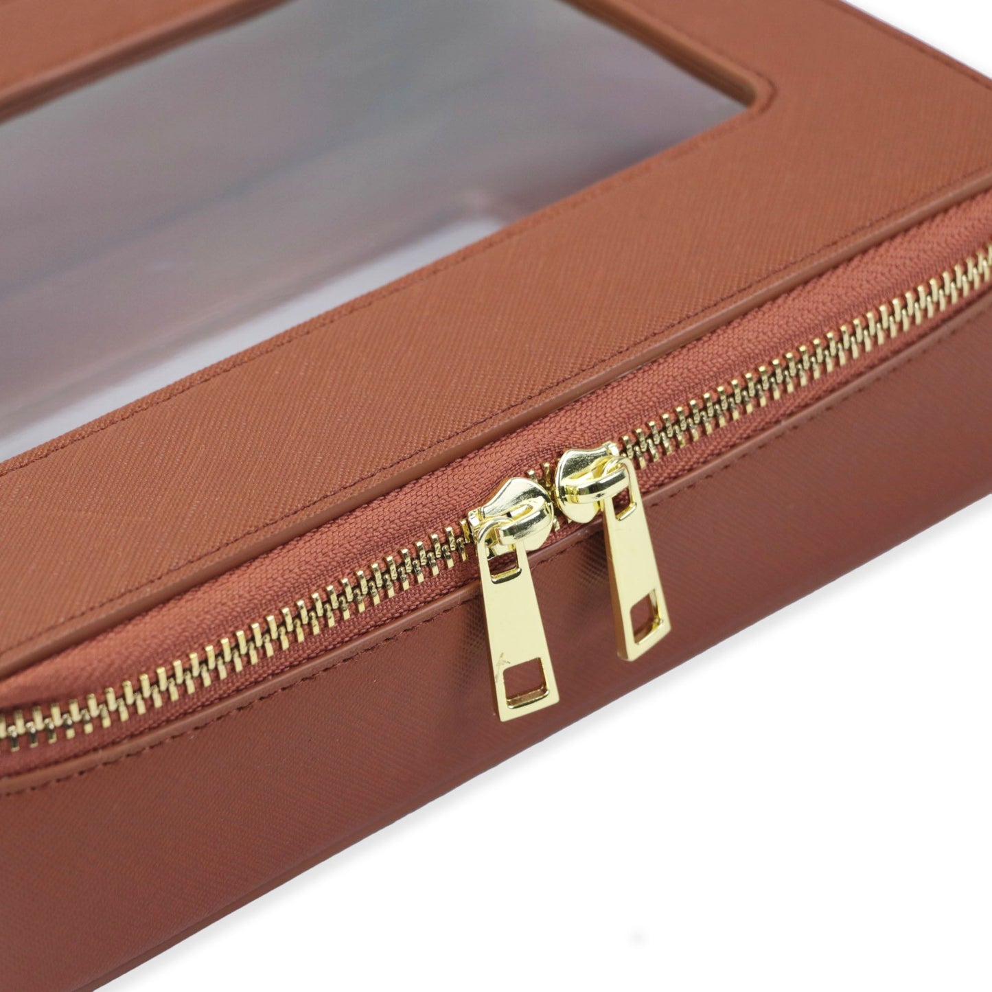 Free Custom Name Genuine Leather Travel Cosmetic Bag Set Colorful Classic Saffiano Portable Wash Bag for Women