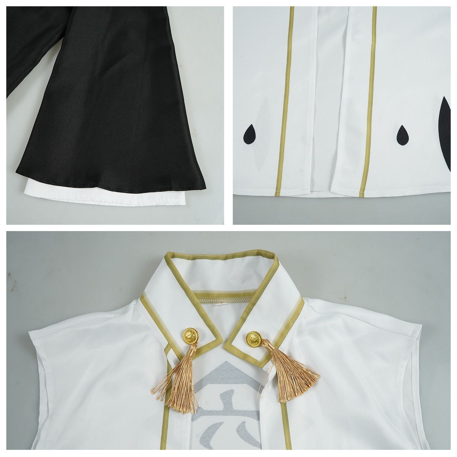 Anime Kuchiki Byakuya Cosplay Costume wig Kimono Gotei 13 Captain White Cloak Combat Uniform Adult Man Halloween Carnival Suit