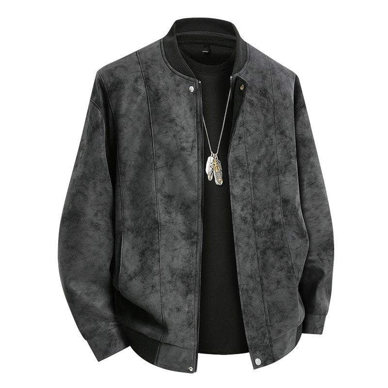 Leather Jacket Men Suede Coats Spring Windbreaker Oversized 6XL 7XL 8XL Plus Size Street Moto Autumn Brand Waterproof Softshell