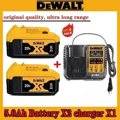 Bateria Original DeWALT 20V 5.0Ah 6.0Ah MAX FlexVolt para Ferramenta Elétrica DCB606 DCB205 DCB206 DCB209 DCB182 com Carregador