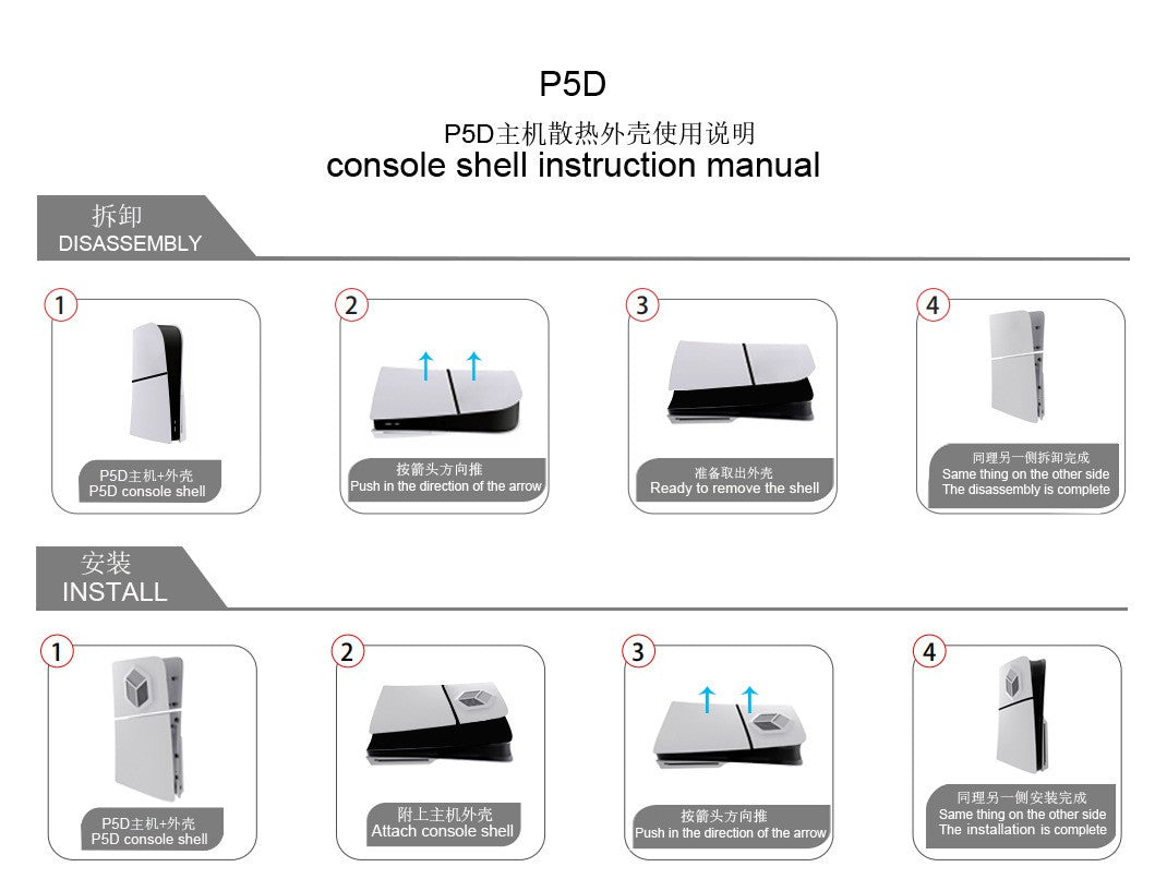 Faceplate for PS5 Slim Disc Edition Console Accessories Cover Face Plates Cooling Vents Custom Side Panel Skin Shell Replacement