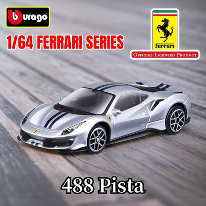 Bburago 1:64 Ferrari Enzo Réplica Carro Modelo Escala F40 F50 458 488 296 Diecast Miniatura de Tráfego Arte Figura Brinquedo Menino Criança