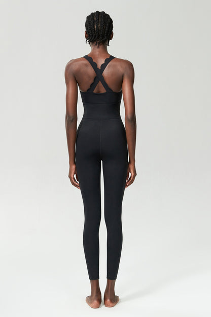 One-Piece Yoga Jumpsuit Women Gym Running Suit Super Soft Slim Fit Fitness Onesie Breathable High Stretch Workout Clothes Tights