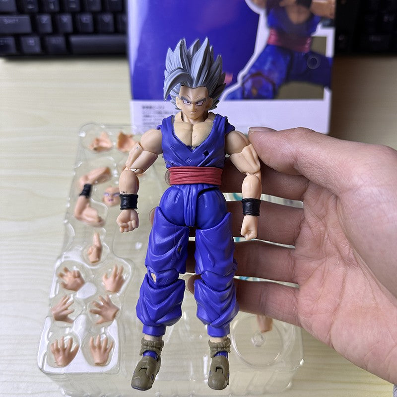 Shf Dragon Ball Son Gohan Besta Action Figure PVC Boneco Colecionável Articulado Anime 17cm Super Saiyajin Gohan Brinquedo Modelo de Presente