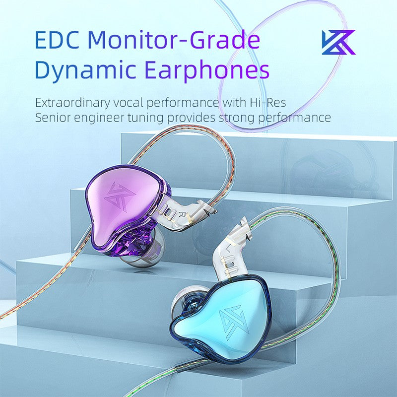 KZ EDC  EDCX Wired Headset Hanging In Ear Earbuds Headphones With Microphone Game Sport Monitor Noice Cancelling Earphones