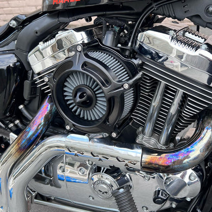 Black Spike Air Cleaner Intake Filter For Harley Sportster XL 883 Dyna V-Rod Softail Fat Boy Touring Ultra FLHR FLHX FLSTNSE