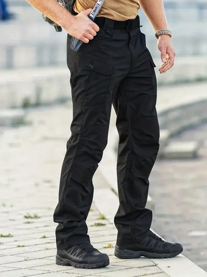 Men's Outdoor Multi Functional Tactical Pants, Multi Pocket Outdoor Hiking Sweatpants, Water-repellent, wear-resistant