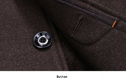 winter jackets men thicken woolen coat long outwear male warm overcoats fur wool & blends mens clothing l-4xl #18168 Holyrising