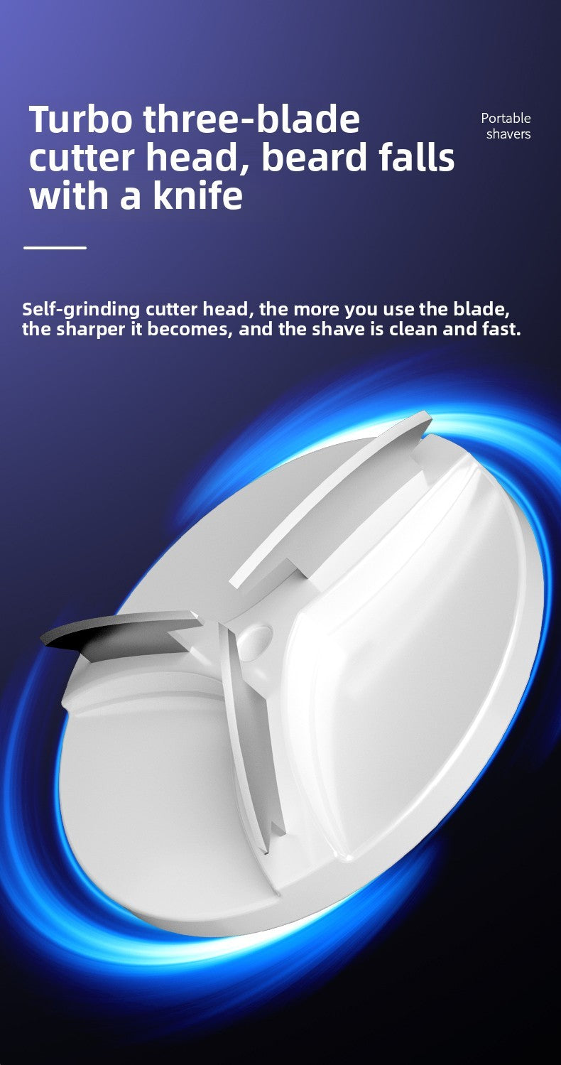 Men's shaver USB charging wireless stainless steel blade ultra long standby portable shaver waterproof travel shaver