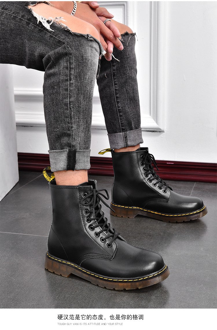 Tênis Botas Masculinas de Inverno Quentes Botas de Tornozelo para Homens Botas de Cano Alto Tênis Masculinos Botas Chelsea Masculinas Sapatos Casuais de Boa Qualidade