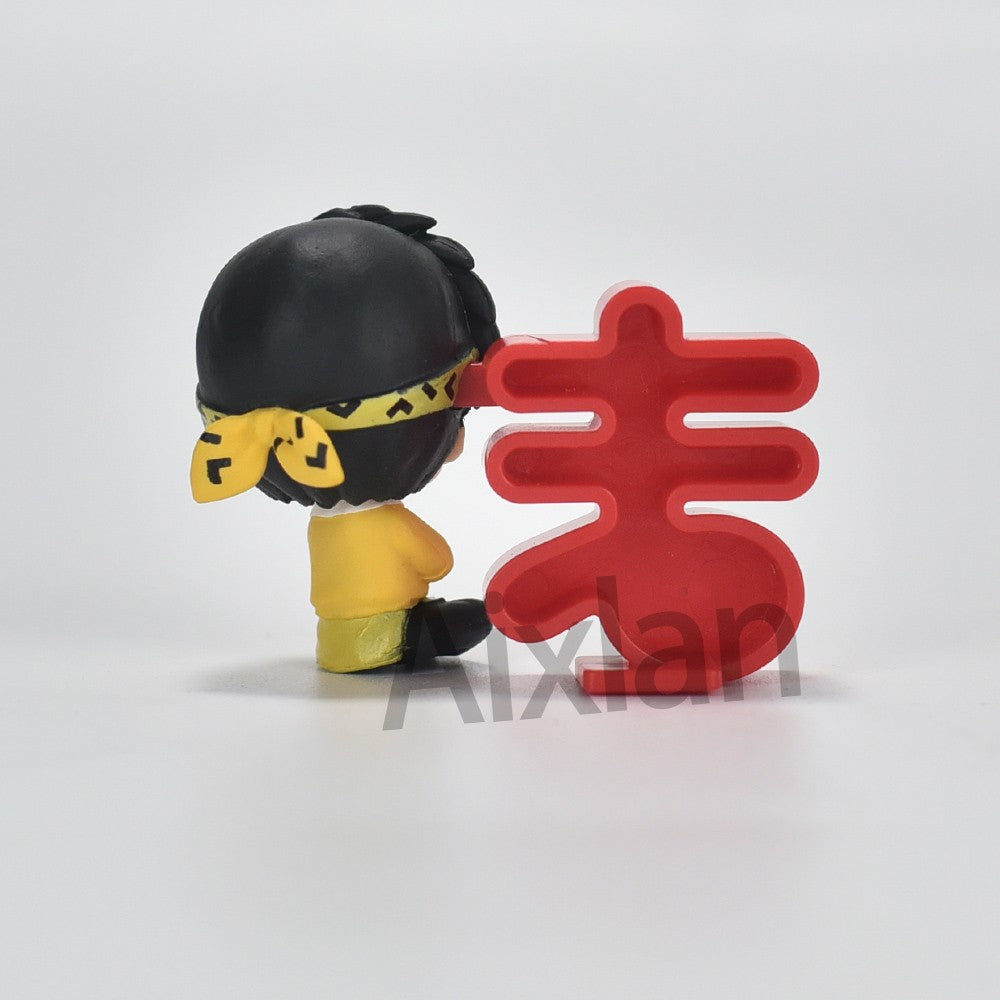 Aixlan 4 Peças Ranma 1/2 Figura Ranma Tendou Akane Versão Q Fofo PVC Boneco de Ação Anime Presente de Natal Estatueta Colecionável