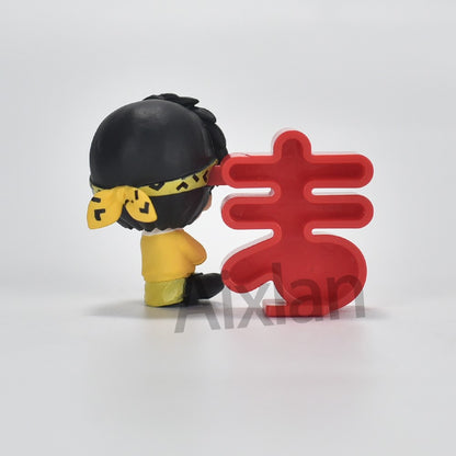 Aixlan 4 Peças Ranma 1/2 Figura Ranma Tendou Akane Versão Q Fofo PVC Boneco de Ação Anime Presente de Natal Estatueta Colecionável
