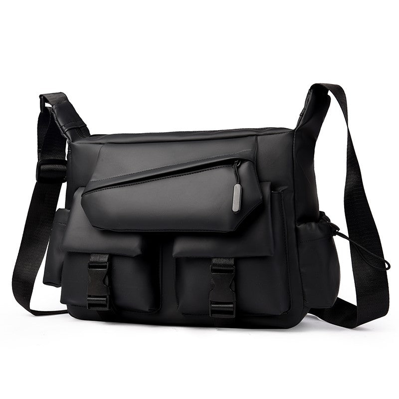 1 piece of minimalist messenger bag, Mailman bag, adjustable shoulder strap, zipper closed, fade resistant, durable for daily co