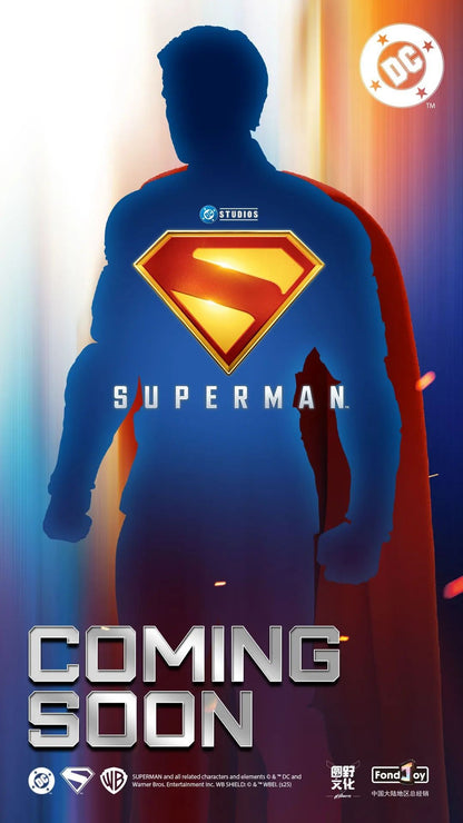 2025 Boneco de Ação Original Fondjoy David Corenswet Superman 1/9 Novo Boneco Superman Articulado em PVC Brinquedo Infantil Presente para Menino