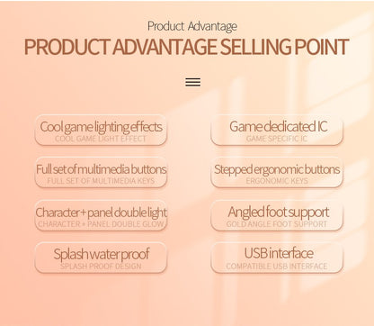 104 Keys Gaming Keyboard Wired Keyboard Color Matching Backlit Mechanical Feel Computer E-sports Peripherals for Desktop Laptop