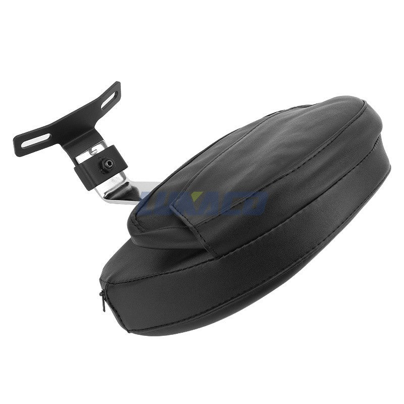 Motorcycle Adjustable Driver Rider Backrest Plug In Sissy Bar Seat Cushion Moto Pad For Harley Fatboy Heritage Softail 2007-2017