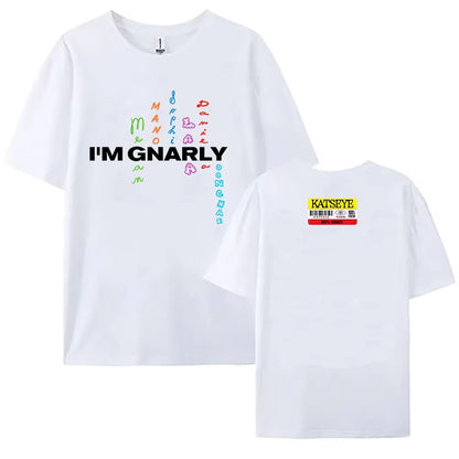 Katseye I'm Gnarly T-shirt Korean Girls Band Printing Tshirt Camiseta Cotton Short Sleeve Female T Shirt Summer Casual Women Tee