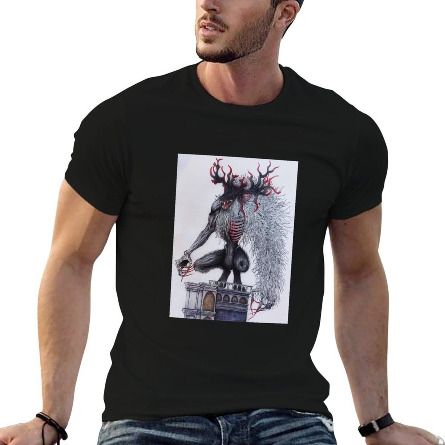 Bloodborne Cleric Beast T-Shirt black cotton t-shirt plain for man package t shirt man luxury t shirts for man slim fit T-Shirt