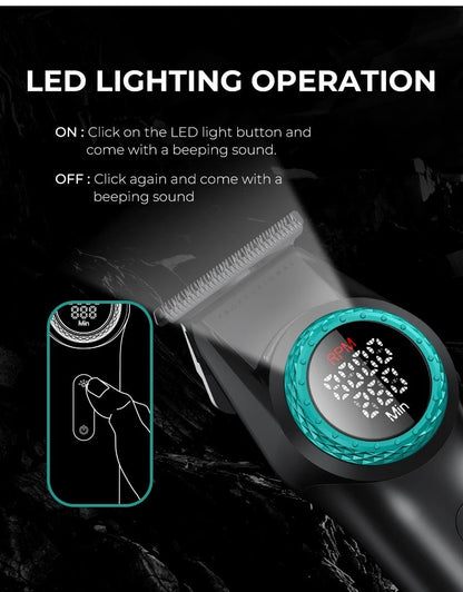 VGR Hair Trimmers Professional Hair Clippers Electric Hair Clippers 0MM Trimmer Reciprocating Mens Beard Trimmers V-977 V-377