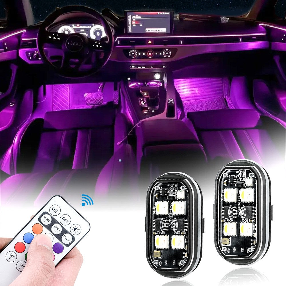 Wireless LED Strobe Light with Remote Control, USB Rechargeable Anti-collision Warning Light, High Brightness Wireless Aircraft