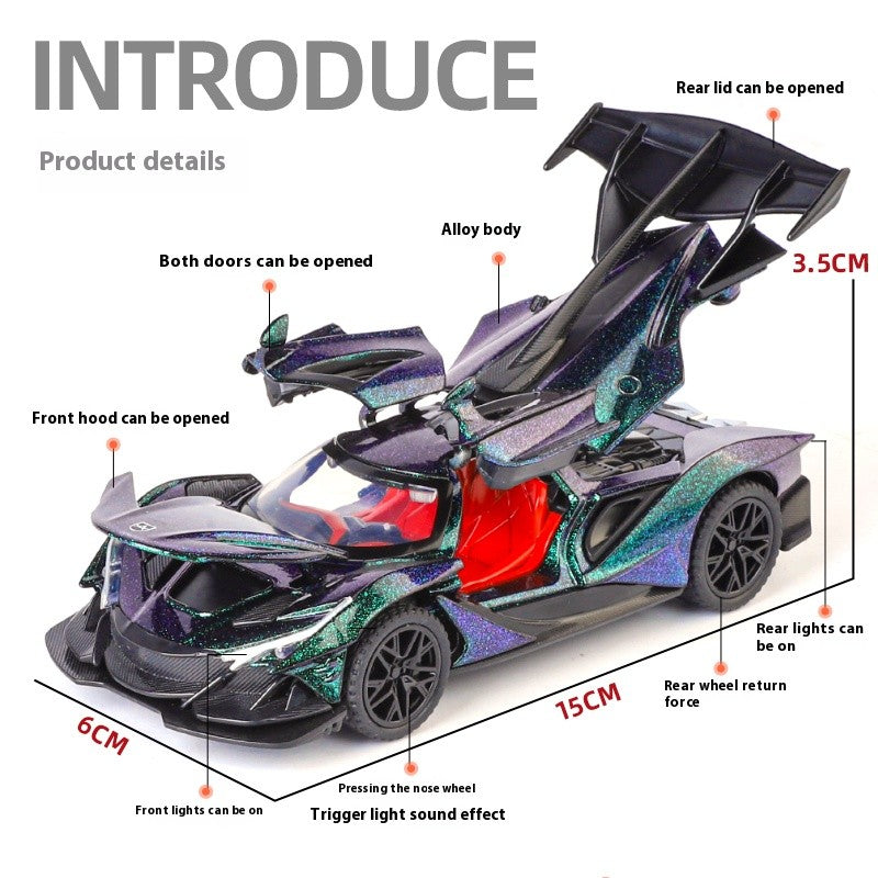 1:32 Apollo IE Miniature Vehicle Mini Alloy Diecast Model Car Metal Sound & Light Collection Hobby Children Toy Car Birthday Boy