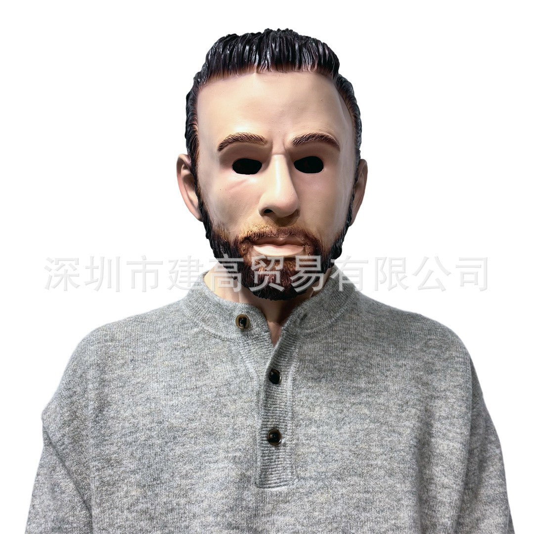 Old Man Mask Full Head Realistic Grandpa Face Wig Scary Elderly Costume For Halloween Party Centerpiece Home Display For Adults