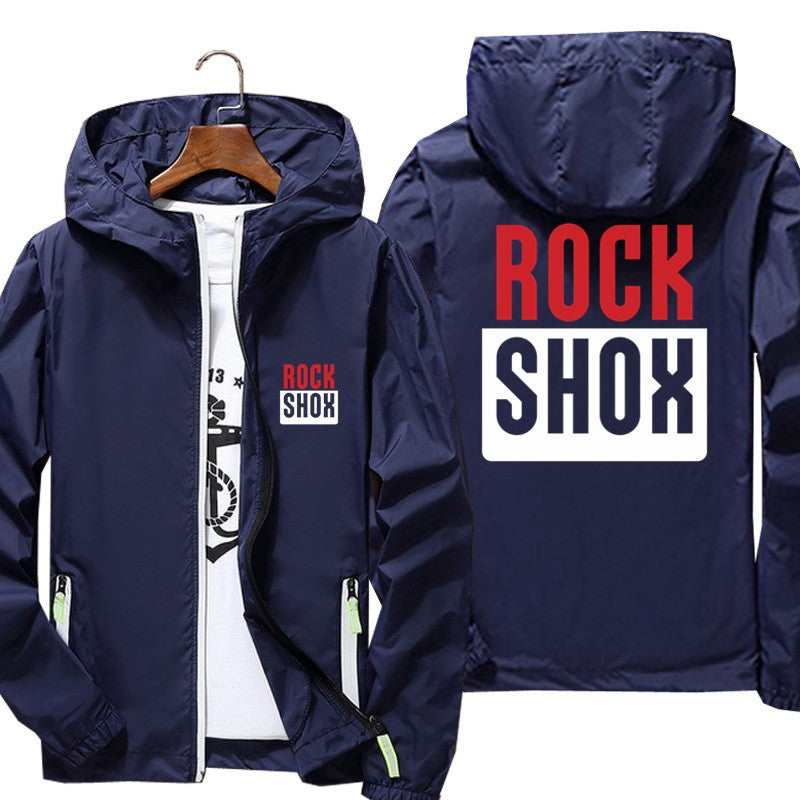Fashion Women Men Rock Shox Rockshox Moutain MTB Biker Bicycler Casual Windbreaker Sports Pilot Skin Hooded Jacket Plus Size 7XL
