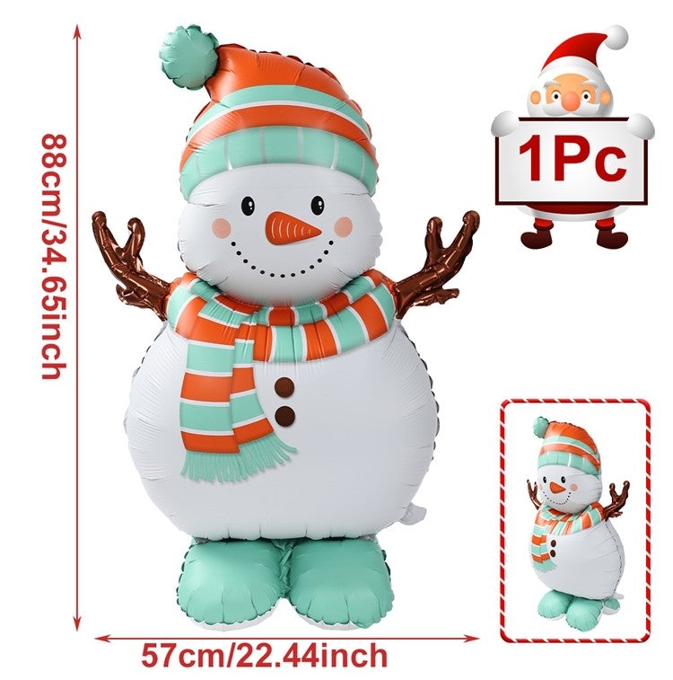 1pc Large Christmas Standing Foil Balloons Christmas Tree Santa Claus Snowman Nutcracker Christmas Foil Balloon New Year Balloon