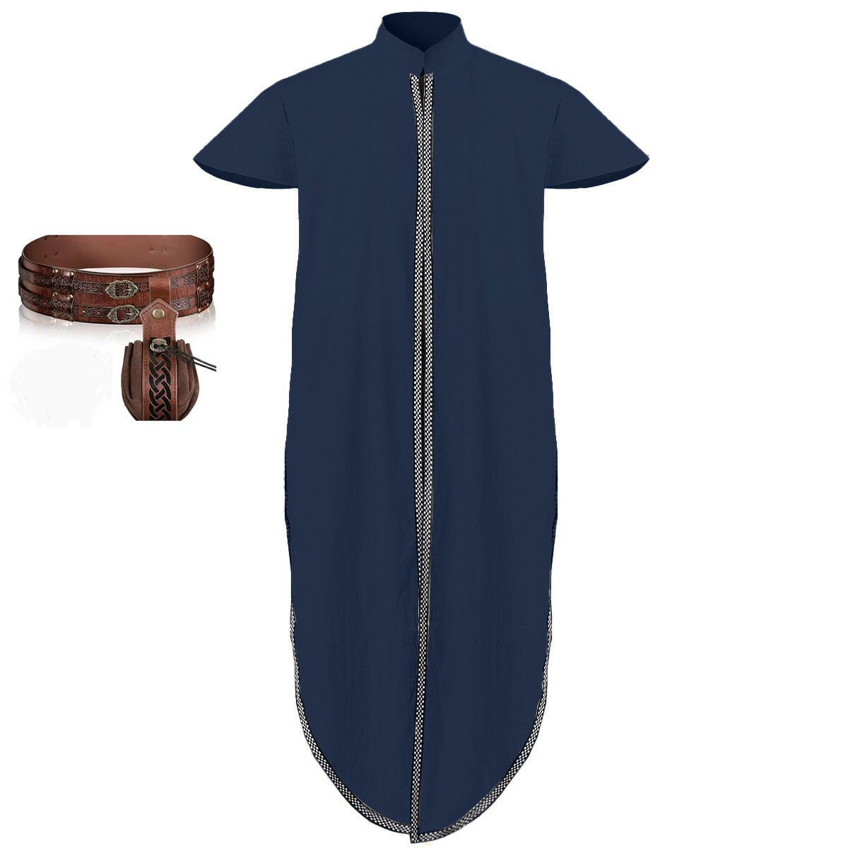 Long Tunic Jerkin Vikings Men's Tarbard Surcoat Medieval Renaissance Costume Shirt Coat Vest Outfit Tabard Costume For Adult