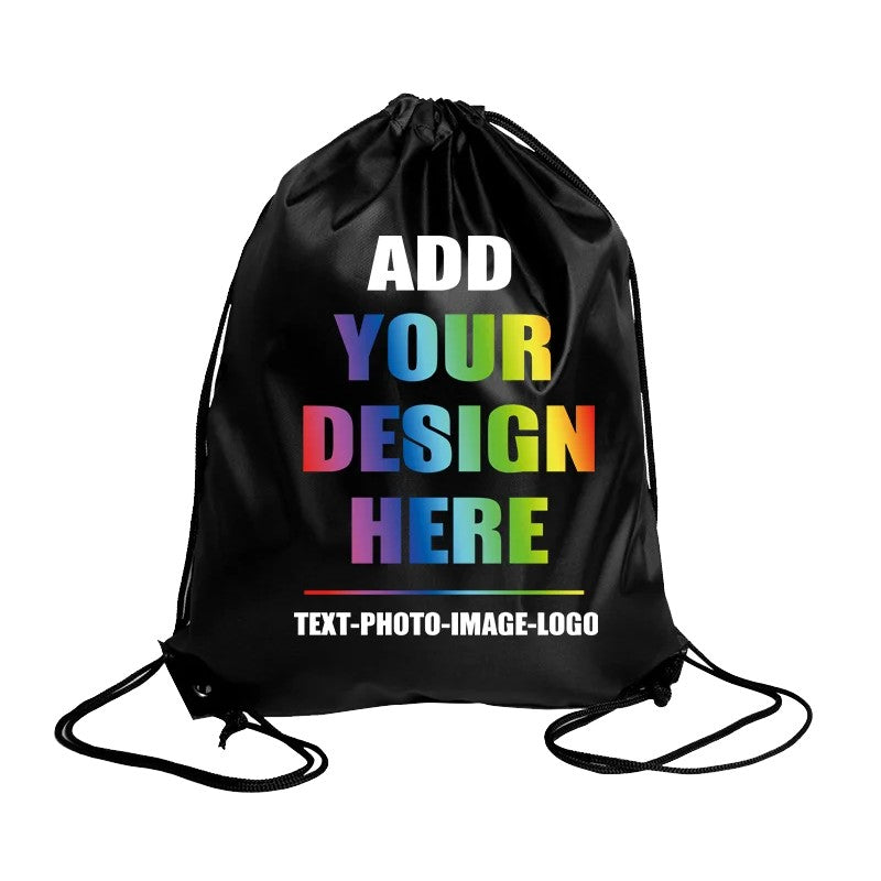 20/50Pcs Custom Bag Printing Logo Schoolbag Promotional Outdoor Casual Gym Sport Waterproof Advertising Bag Drawstring Backpack