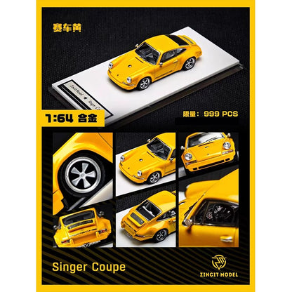 1:64 Novo Modelo de Zinco Porsch 911 964 Singer Coupe Dls Miniatura de Liga Fundida Modelo de Brinquedo Infantil Colecionável Ornamento