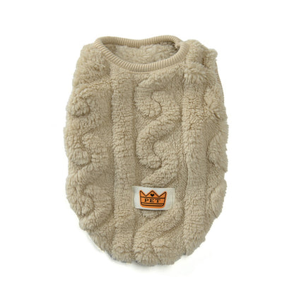 Fleece Warm Dog Cloth Sleeveless Soft Cozy Plush Vest Puppy Winter Overall for Small Medium Pet Sweatshirt  for Dog and Cat
