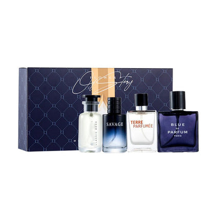 Perfume Masculino de Luxo Kit 4 Peças 100ml com Colônia Perfumes Homme Caixa de Presente Perfumes Masculinos Spray com Aroma Natural Floral Frutado