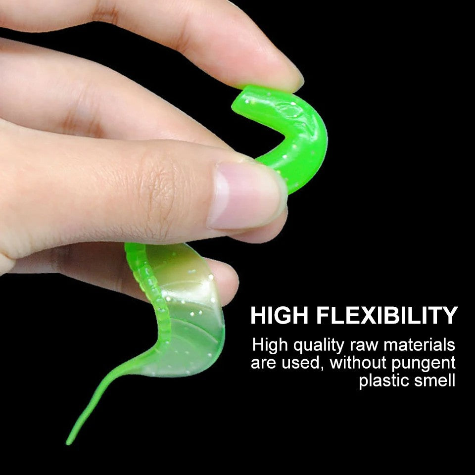 WALK FISH 10Pcs Spinpoler 60MM 80MM Iscas de Peixe Realistas Minhocas Isca de Silicone Artificial Macia Para Baixo Lúcio Isca Wobbler