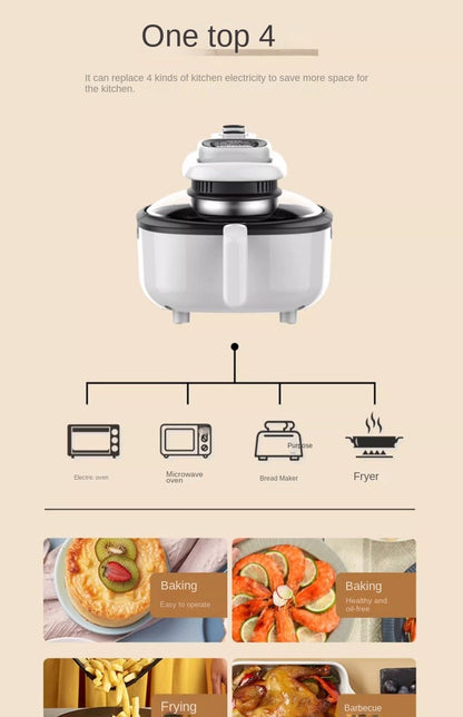 Flip-free air fryer double-layer fryer household large-capacity electric fryer fully automatic French fries machine