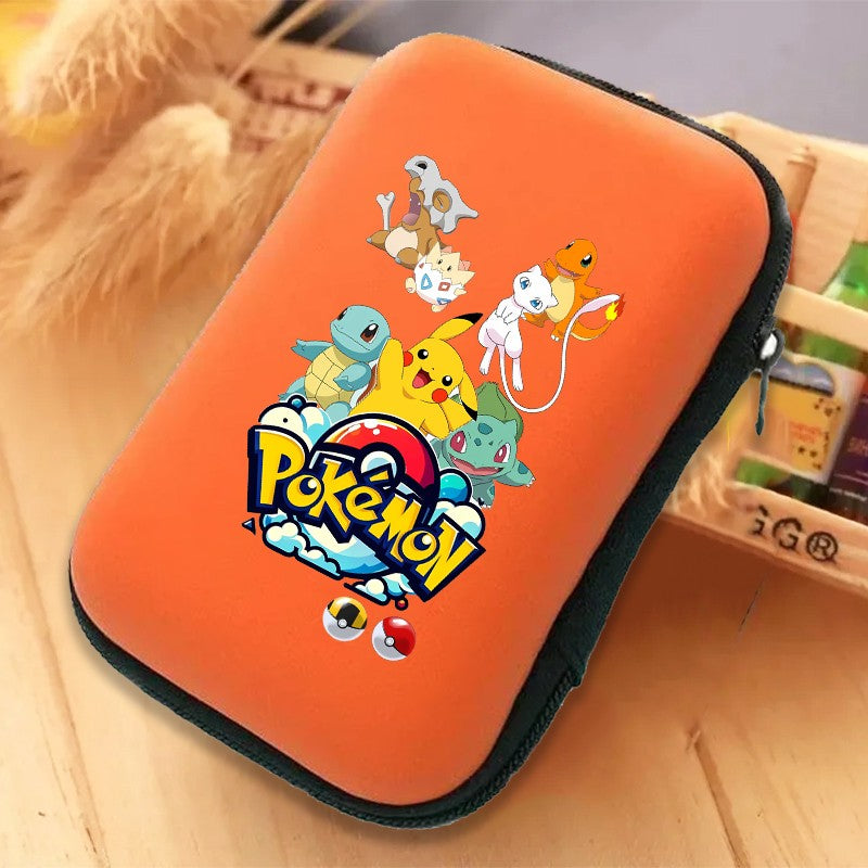 Pokemon Travel Storage Bag Charging Cases Earphone Package Anime Pikachu Zipper Bag Portable Outdoor Cable Carrying Organizer